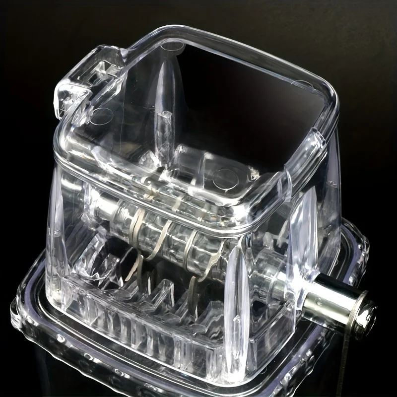 Small Ice Crusher Manual Ice Shaver Chopper Multi-Functional Transparent Ice Blender Smoothie Maker Tools for Home Kitchen Bar view 5