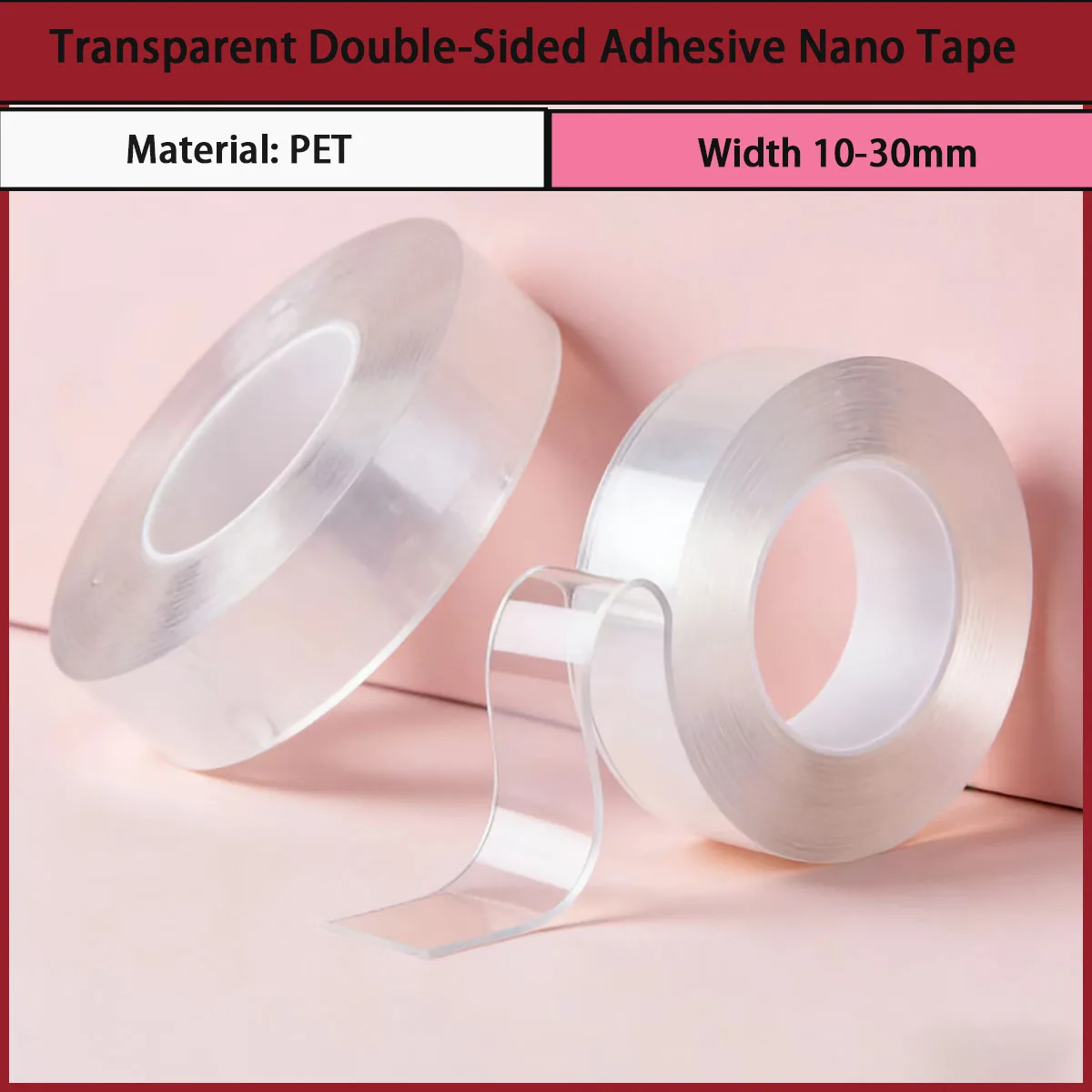 Transparent nano tape and super strong double-sided tape are used for home fixation, office pasting, jewelry decoration, etc