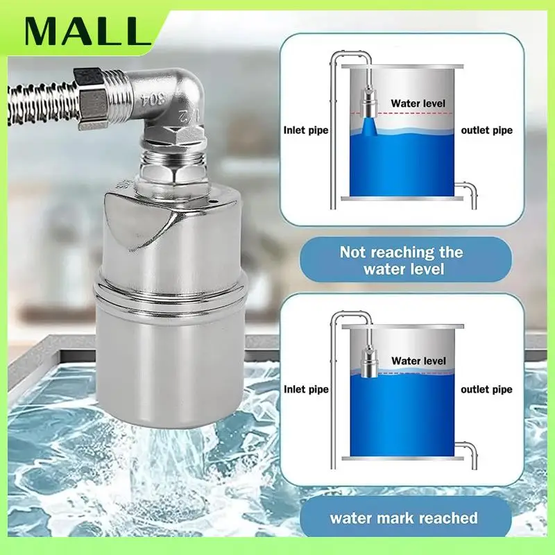 

MALL 1 шт. поплавковый клапан контроля уровня воды из нержавеющей стали для резервуара 3/4-дюймовый поплавковый шаровой клапан подходит для резервуаров для воды, пруда A