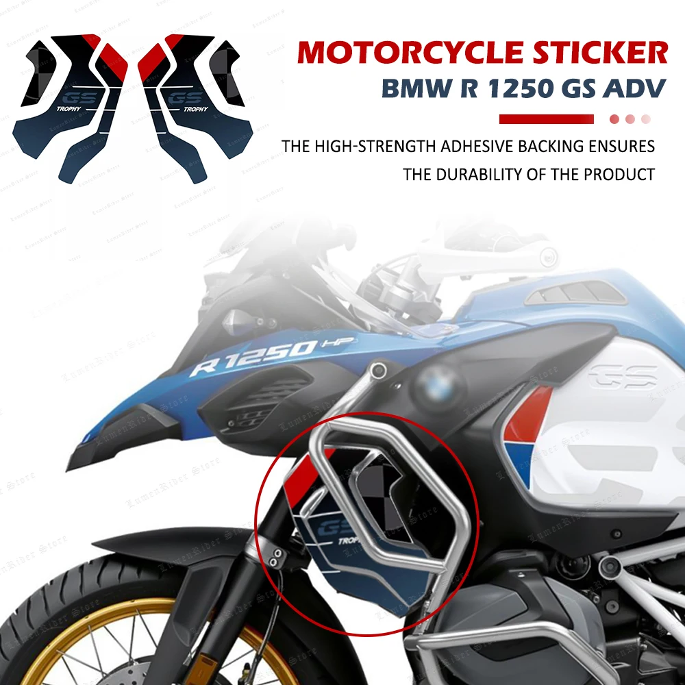 

For BMW R1250GS Adventure R 1250 GS ADV Motorcycle Accessories 3D Resin Motorcycle Radiator Guard Sticker