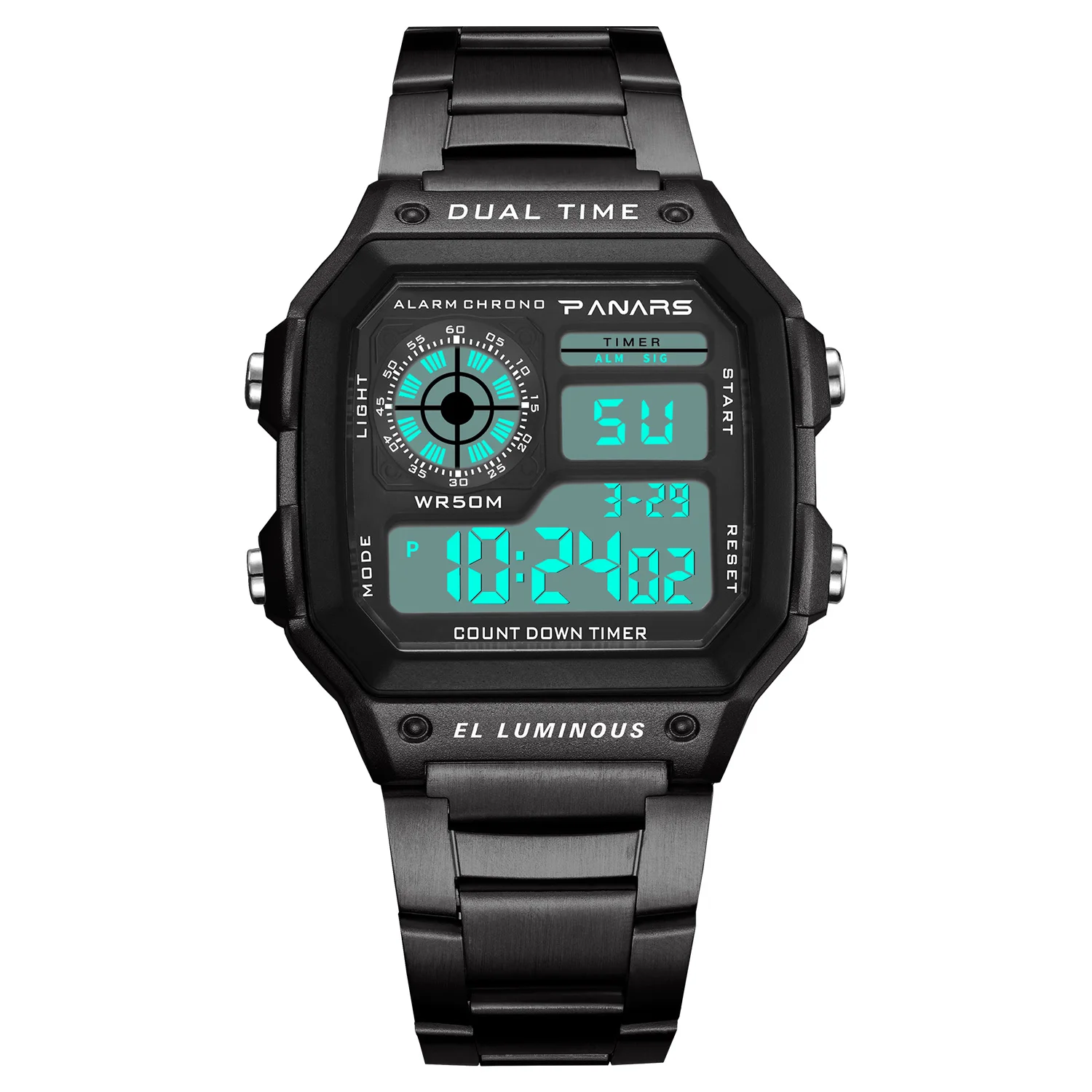 Men\'s Watch Sports Wristwatch Military 50M Waterproof LED Vintage Digital Electronic Clock Reloj Hombre Relogios