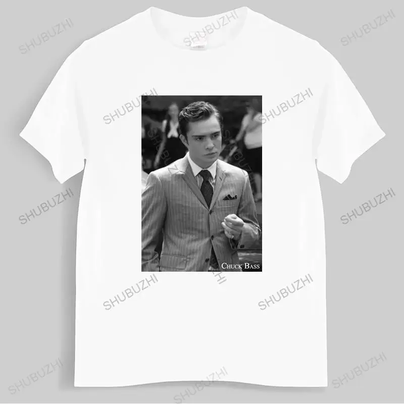 Men Cotton T Shirt Summer Brand Tshirt Chuck Bass Gossip Girl Ed Westwick Unisex Cotton White T-Shirt brand tee-shirt homme tops