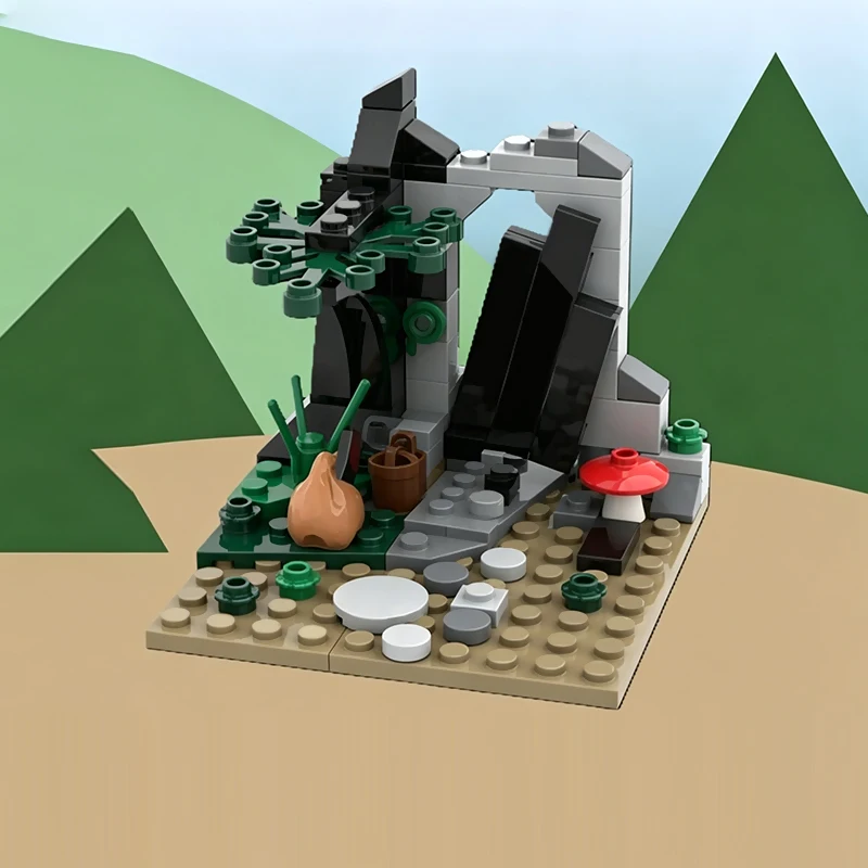 Medieval Castle Model MOC Building Bricks Shelter In The Wilderness Modular Technology Gifts Holiday Assemble Children Toys Suit