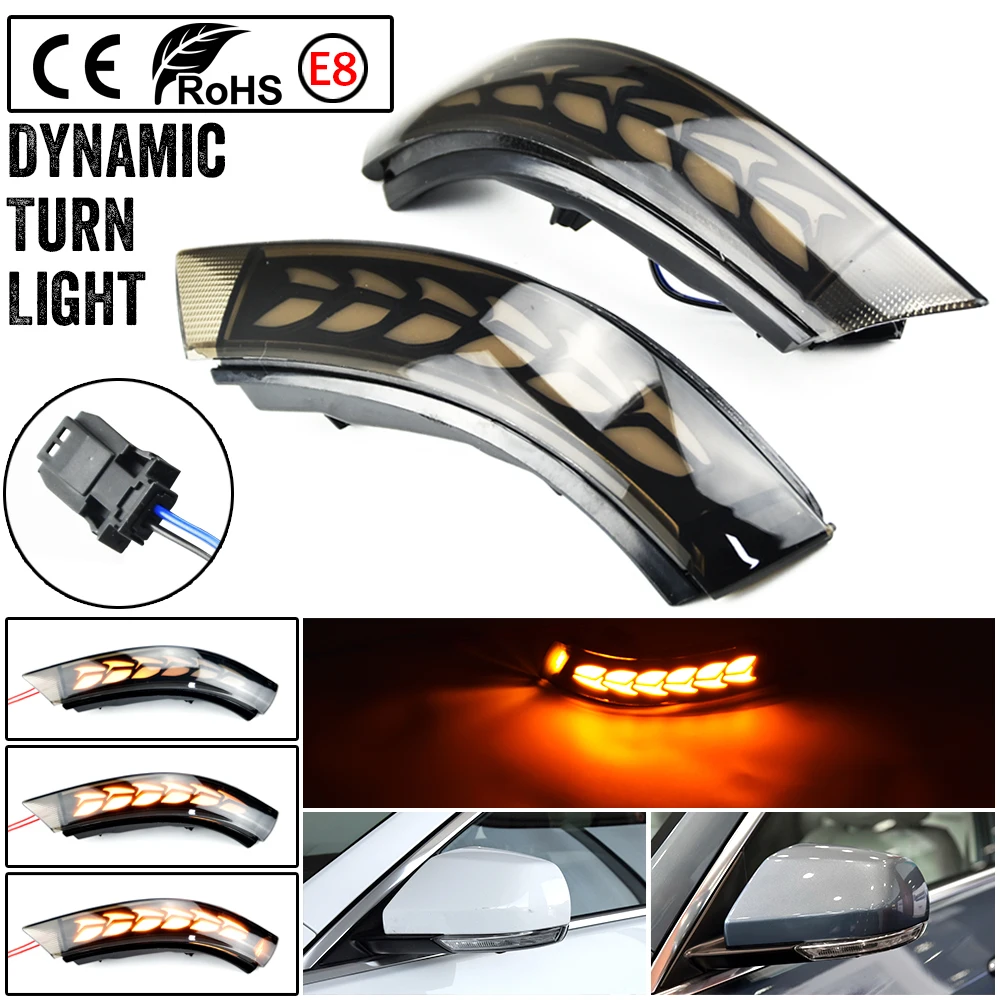 For Cadillac ATS ATS-V 2013-2019 CT4 CT4-V 2020-2022 Car Dynamic Turn Signal Lamp Indicator Blinker Side Rear Mirror Light