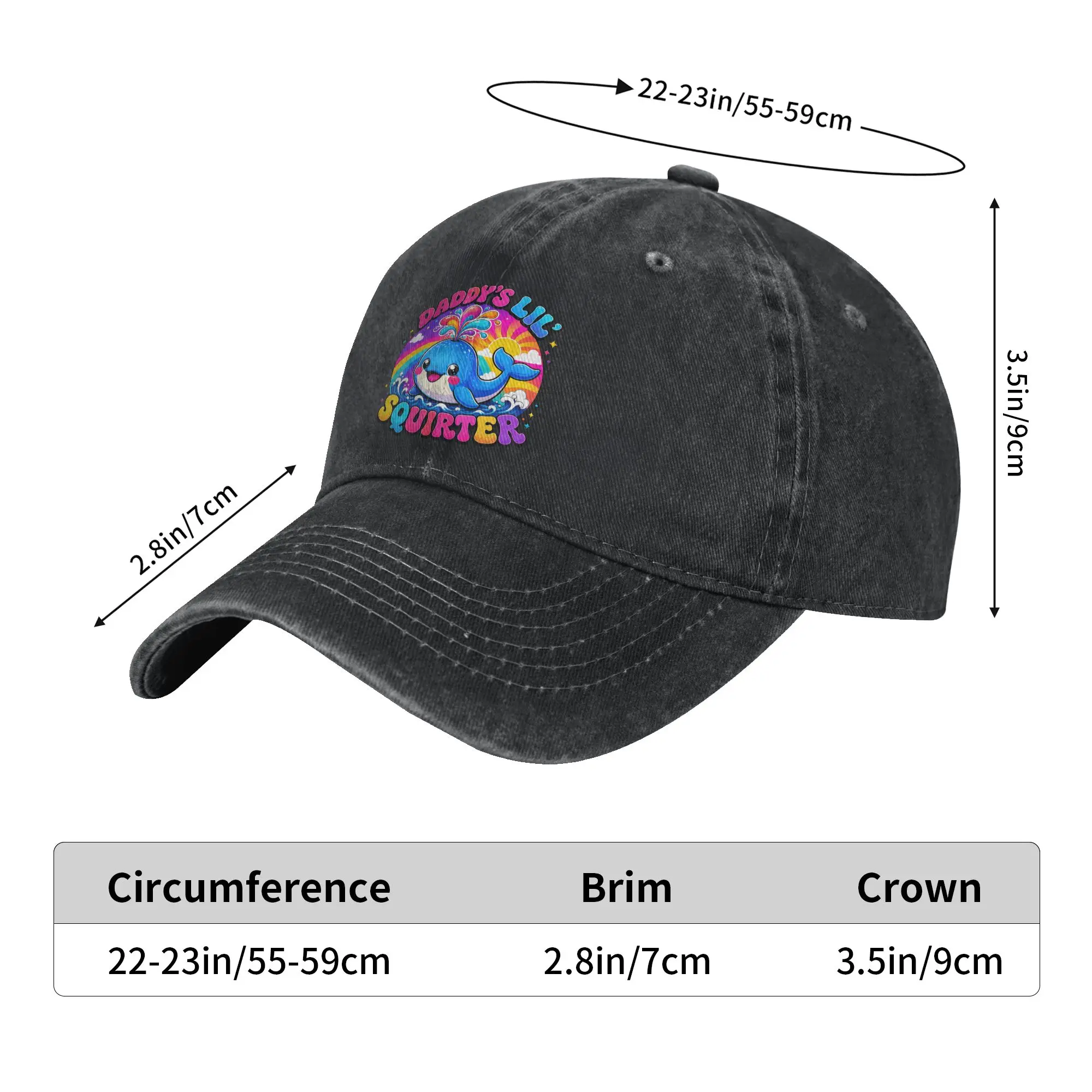 Summer Inappropriate Funny Daddy's Lil Squirter Embarrassing Baseball Cap Sun  Sun-Proof Design Washed Trucker Hat