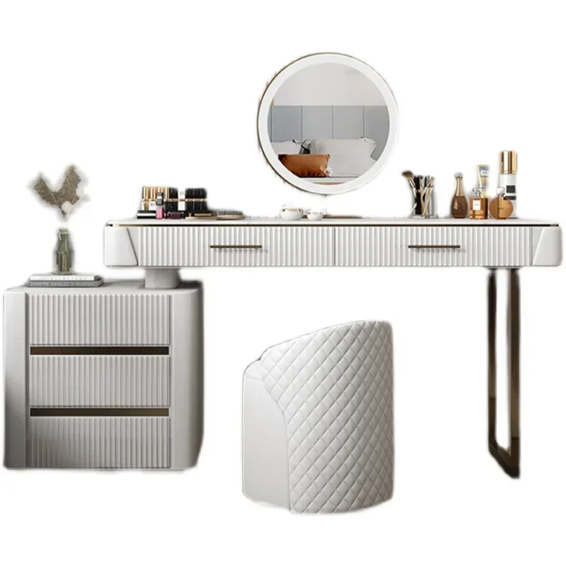 

Italian Stone Plate Light Luxury Dressing Table Modern Simple Small Apartment Master Bedroom