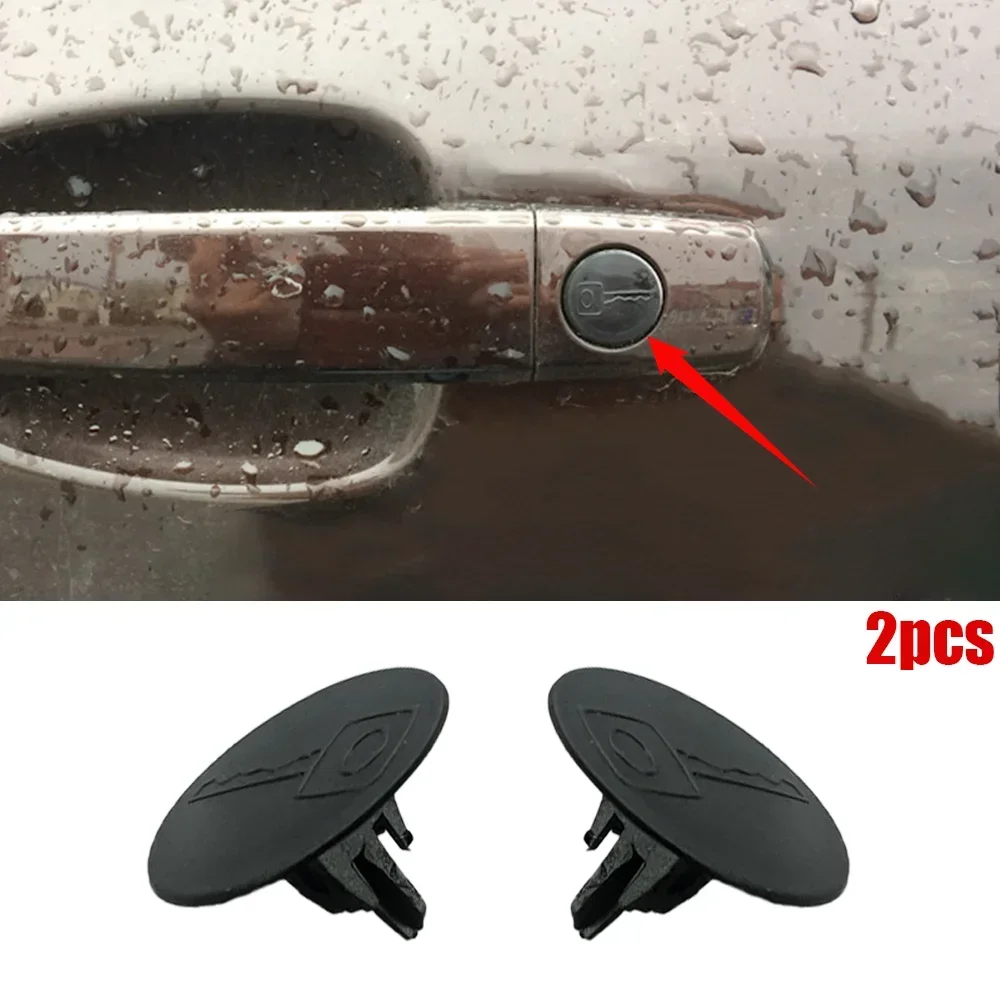 2Pcs Car Door Rear Tailgate Trunk Key Hole Cap Plug Cover Clip Dustproof Rustproof For Renault Duster Sandero Stepway Logan MCV