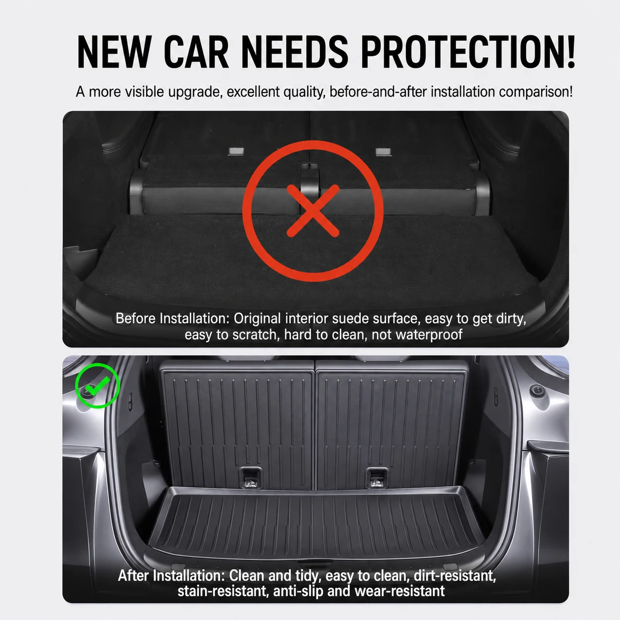 For Tesla Model YL Launch 2026  Front Rear Trunk Mats Cargo Liner Waterproof Anti-slip TPE Pads All Weather Interior Accessories