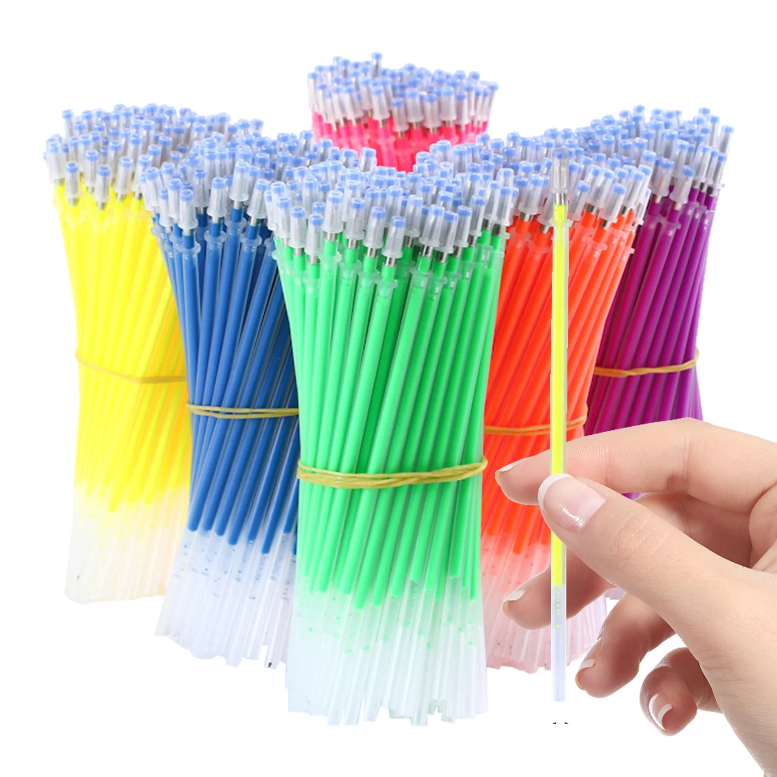 50 قطعة متعددة الألوان هلام عبوات أقلام تدفق الحبر السلس ألوان الفلورسنت نابضة بالحياة مثالية للملاحظات المجلات دراسة المدرسة القرطاسية