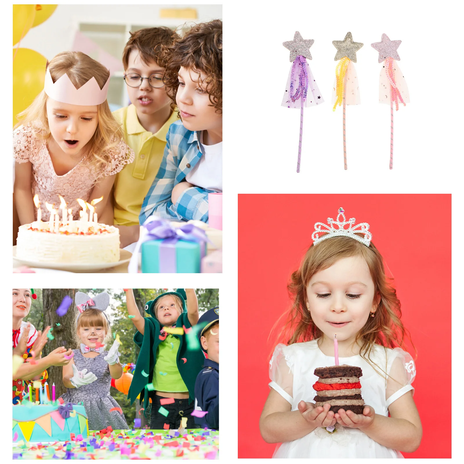 

3pcs Children'S Fairy Stick Halloween Party Festival Props Cat Teaser Birthday Playthings Performance Wand Sequin