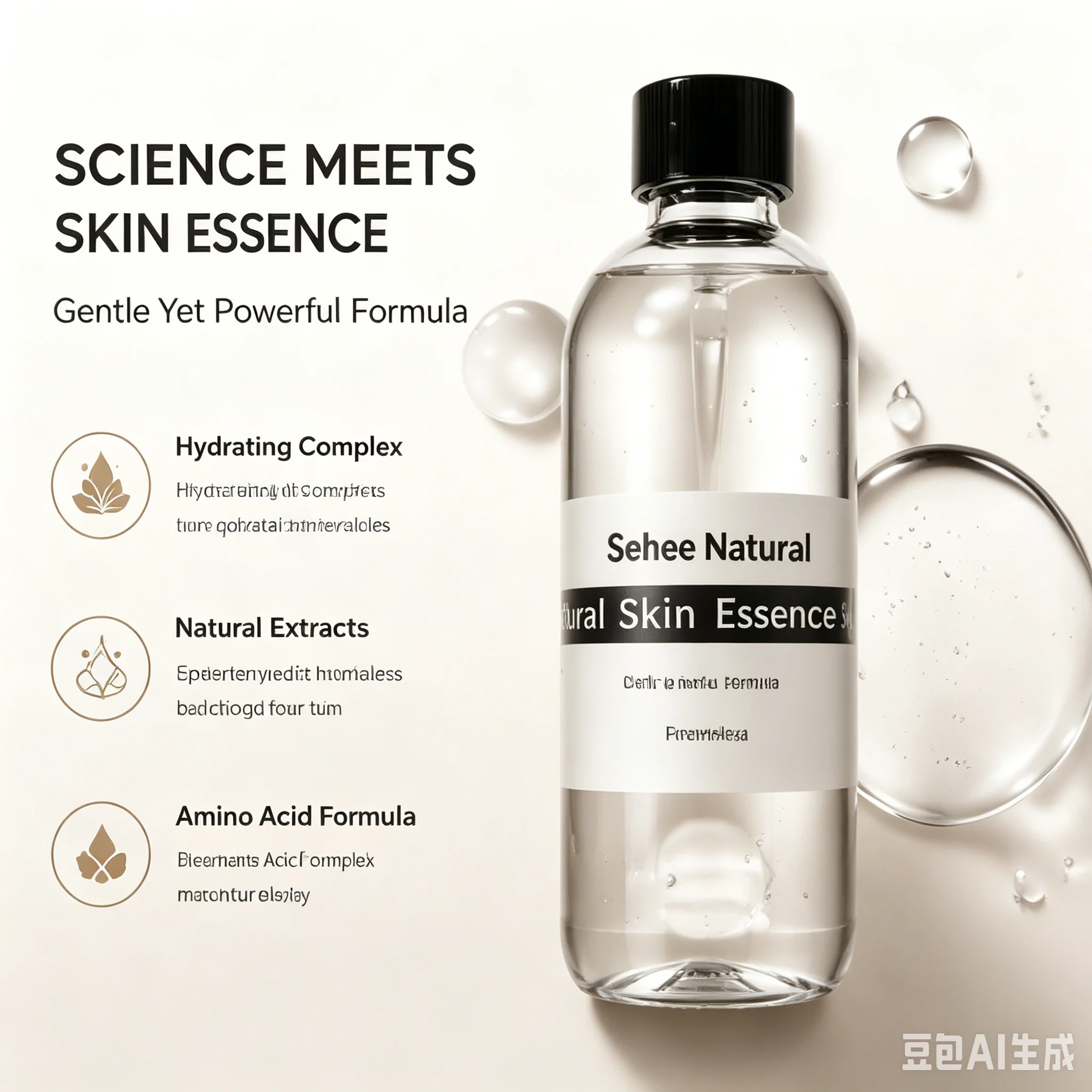 EGF Peptide Serum with Arginine & Hyaluronic Acid Facial Essence Hydrating Firming Skin Care Anti Aging Moisturizer Day andNight