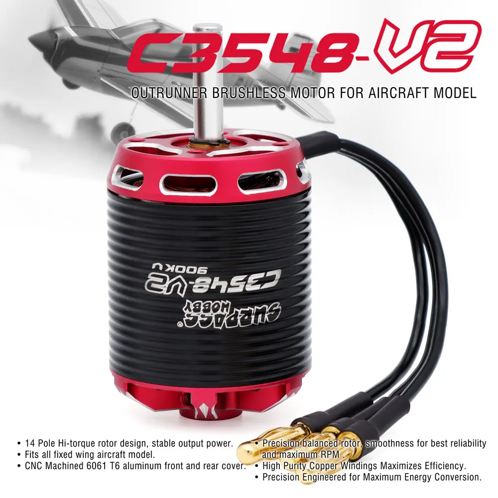 SURPASS HOBBY Motore Brushless 2-5S C3548 C3530 C3536 C3542 V2 Per Modello di Aereo RC