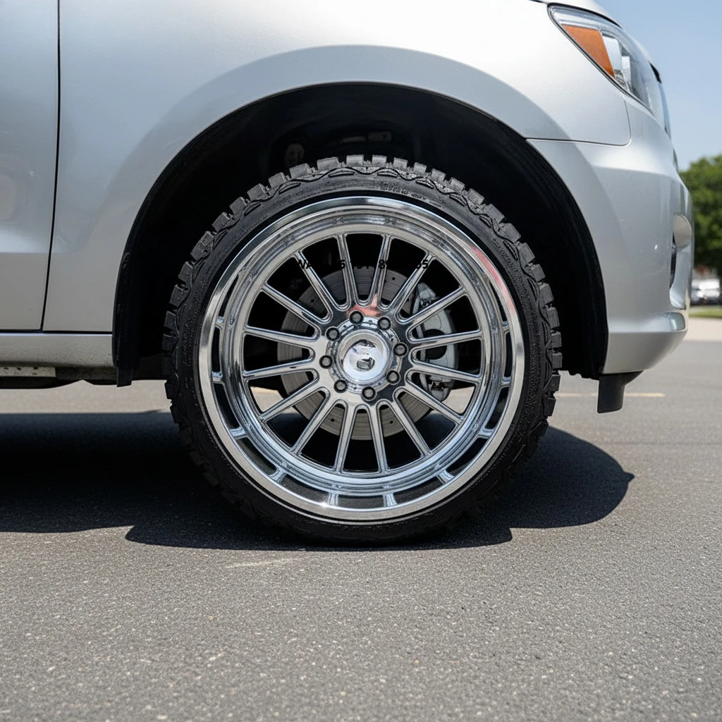 6 Lugs 8x180 26x14 24x14 Forged Pickup &SUV Wheels Polish Chrome Sliver for Chevy Silverado 1500 Rims Dodge Durango f150 rims