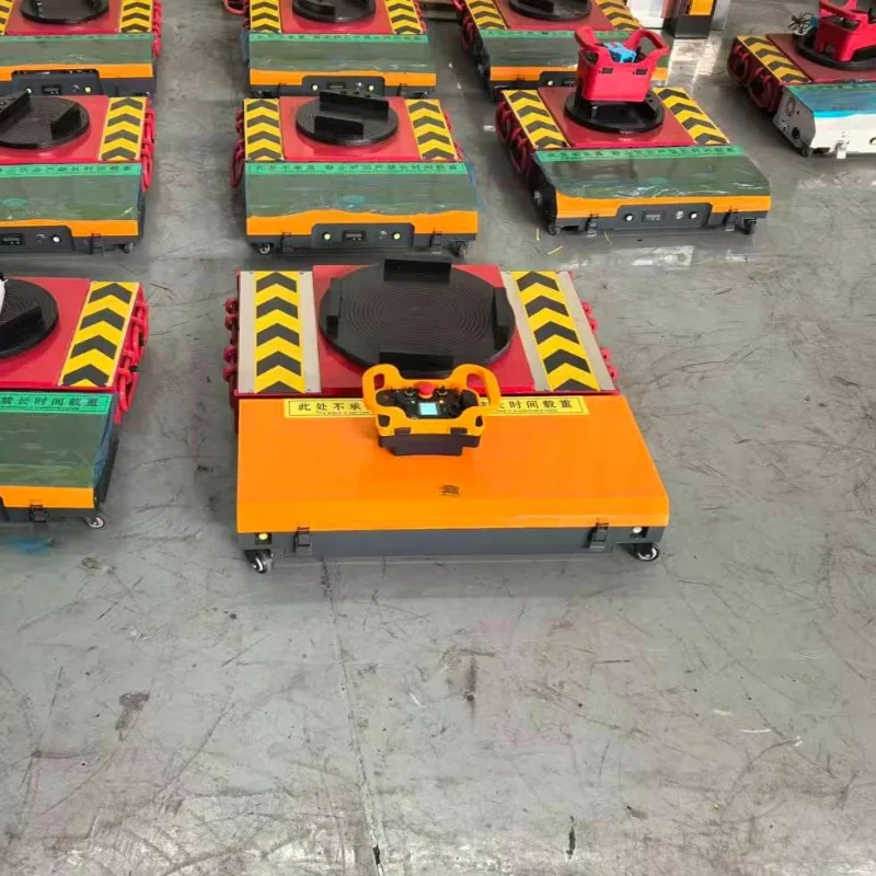 Battery Powered Load Moving Skates Remote Control Electric Transporter 360 Degree 50Ton Heavy Duty Roller Trolley