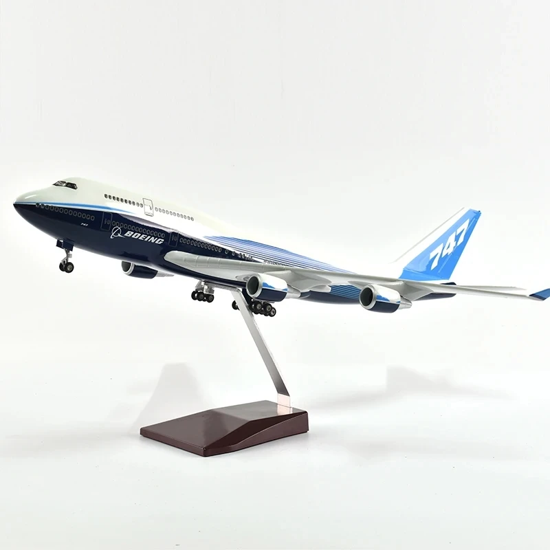 1/150 47CM Aviation Airplane Boeing B747 Aircraft Plane International Airline Model Light Plane Airliner Adult Toys Gift Display