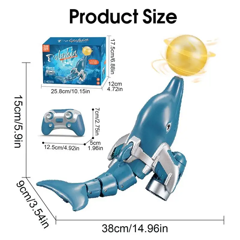 Outdoor Water Toys For Kids Realistic RC Dolphin Multi-Directional Control High Simulation Dolphin Ball Rotation Design For