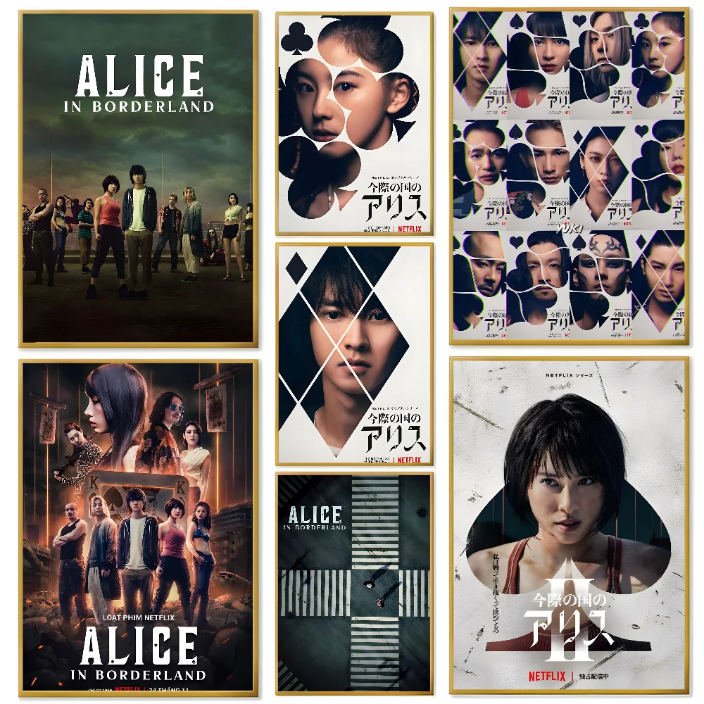 Hot TV Alice im Grenzland Poster Home Decor HD klebrige Wand wasserdicht Zuhause Wohnzimmer Schlafzimmer Bar Dekoration