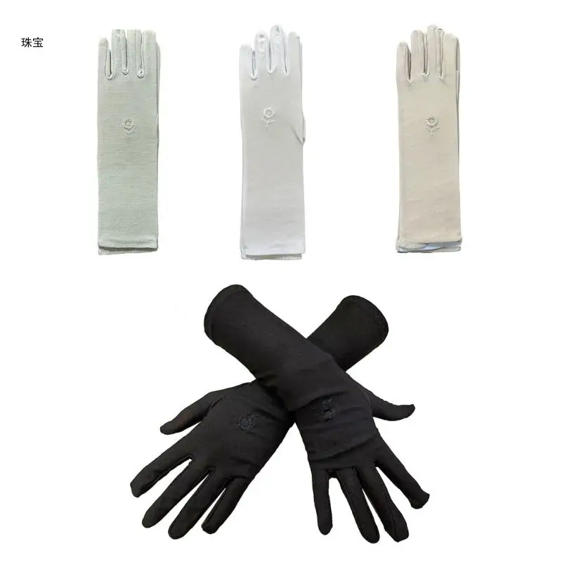 X5QE Elastic Stretchy Gloves for Arab Women Sun Protective Arm Sleeves Ethnic Gloves Islamic Accessories Casual Wear Gloves