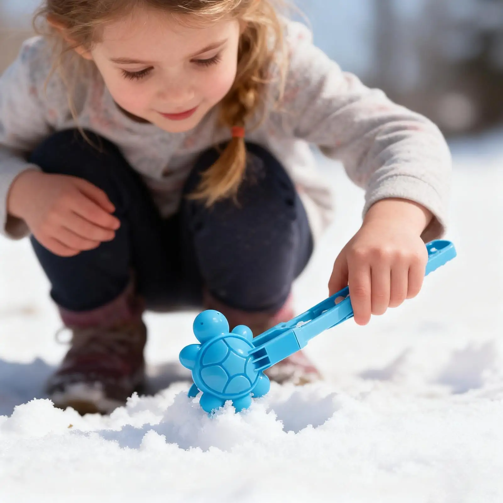 Ferramenta de fazer bola de neve, brinquedos fofos e divertidos de praia, moldes modeladores de bola de neve de animais de inverno para crianças, meninos, adultos, quintal, gramado ao ar livre, pátio