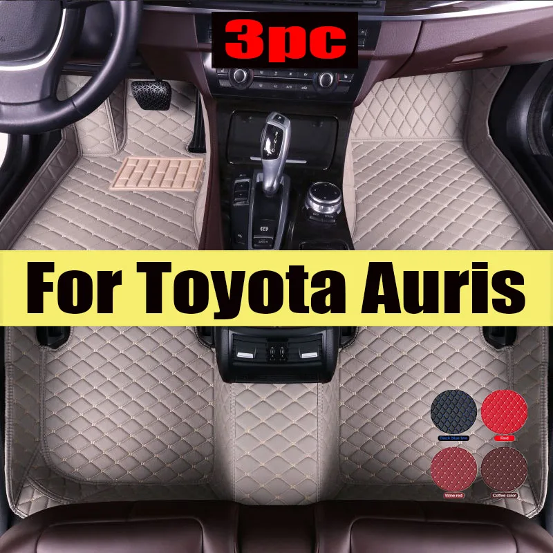 

Custom Made Leather Car Floor Mats For Toyota Auris E180 2012 2013 2014 2015 2016 2017 2018 Carpets Rugs Foot Pads trunk mat