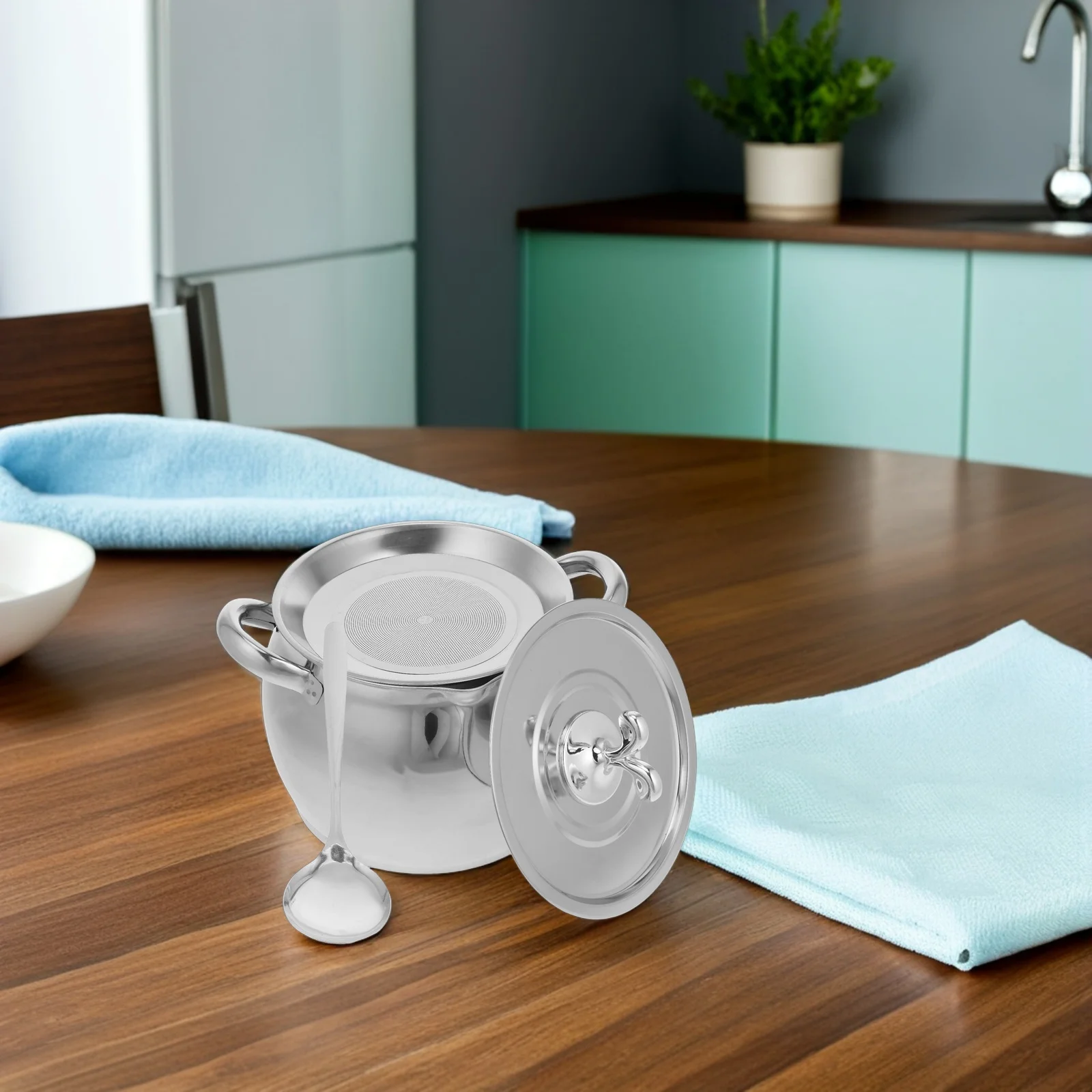 

3.5L Stainless Steel Container With Fine Mesh Strainer Lid For Oil Storage Kitchen Cooking Frying Fat Collector Bacon Grease