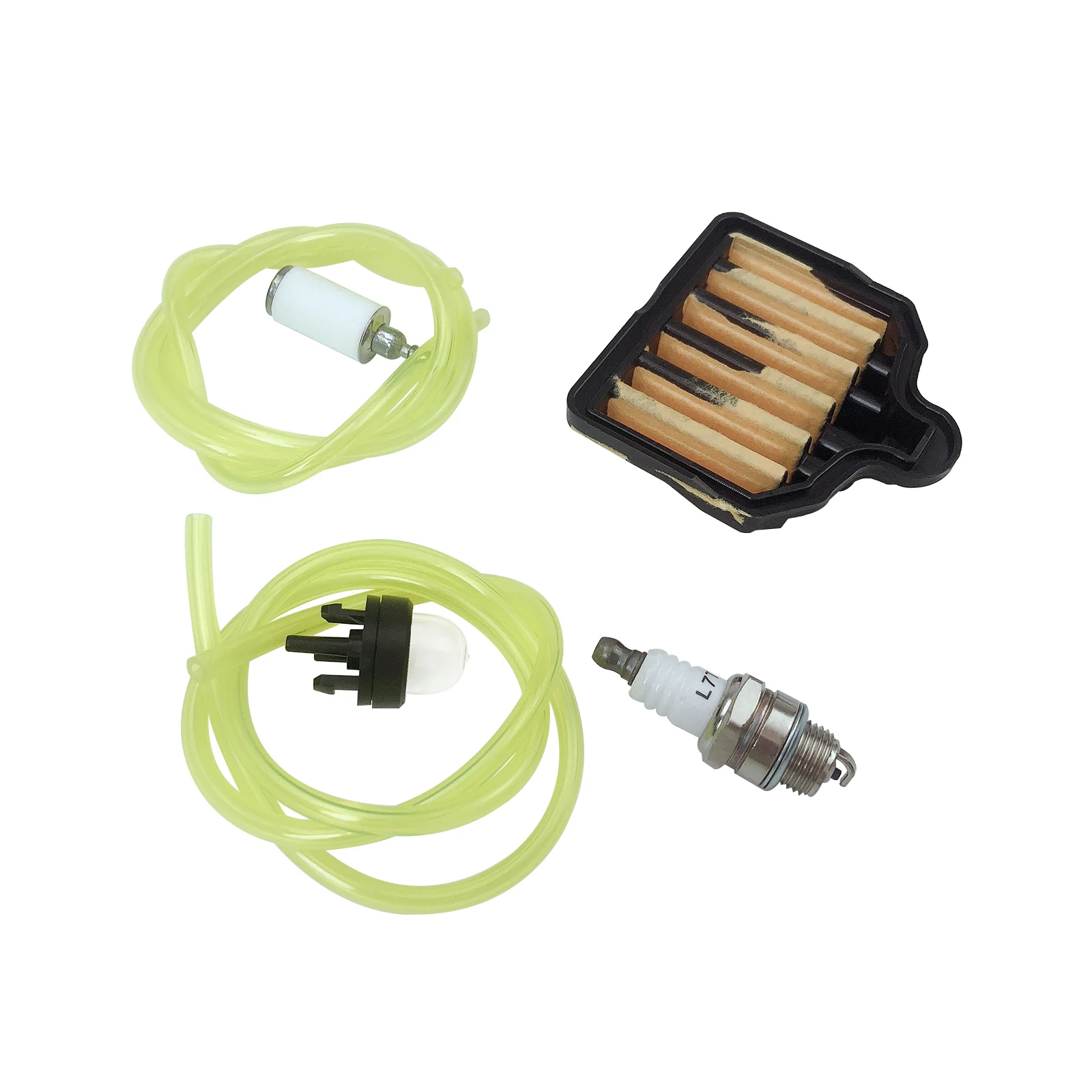 6pcs/1 set Air Filter Fuel Filter Prime Bulb Spark Plug Fuel Line Kit fit for Poulan PP5020AV 575296301 Garden Chainsaw Replace