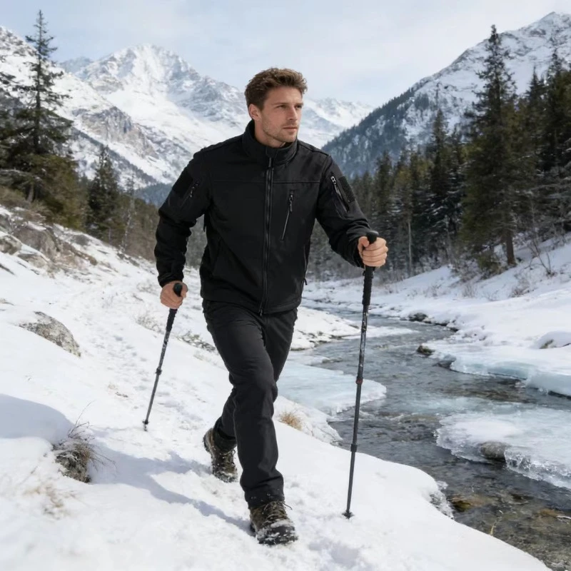 Immagine 3: Giacca Tattica 3 in 1 da Uomo con Fodera in Pile, Taglia Europea, Cappotto Invernale Militare, Impermeabile e Antivento per Escursionismo all'Aperto
