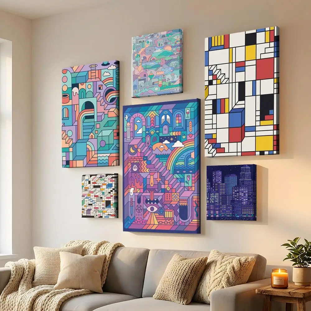 Artist R-Rick Crane Framed Wall Painting HD Canvas Wall Art | Optional Framed/Unframed | Modern Entryway Home Decor