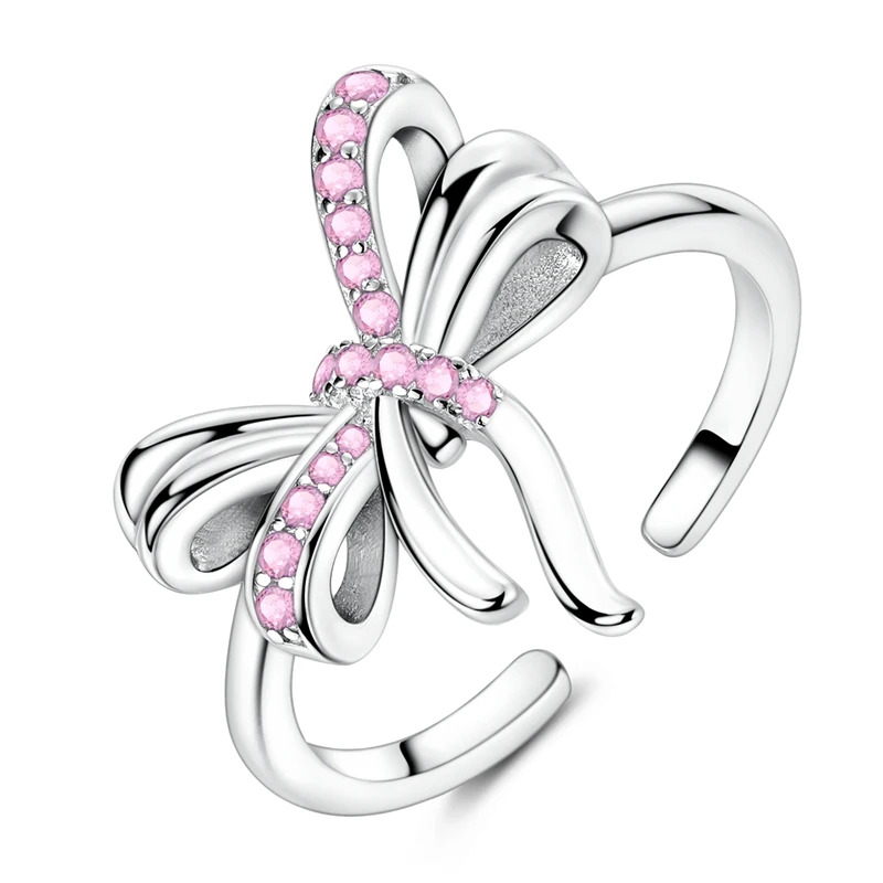 2026 New 925 Sterling Silver Luxury bow ring For Women Fashion Exquisite Birthday Anniversary Jewelry Gifts