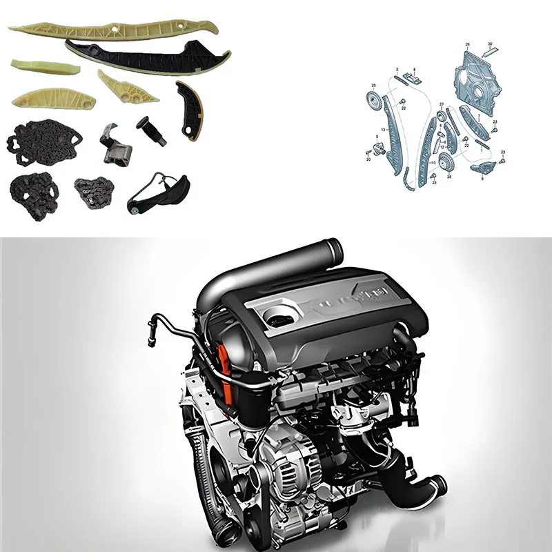 Be suitable forCar Timing Chain Repair 12-piece Set KIT For EA888 Gen2 Engine Audi VW SKODA SEAT 1.8 2.0 TSI TFSI Accessories