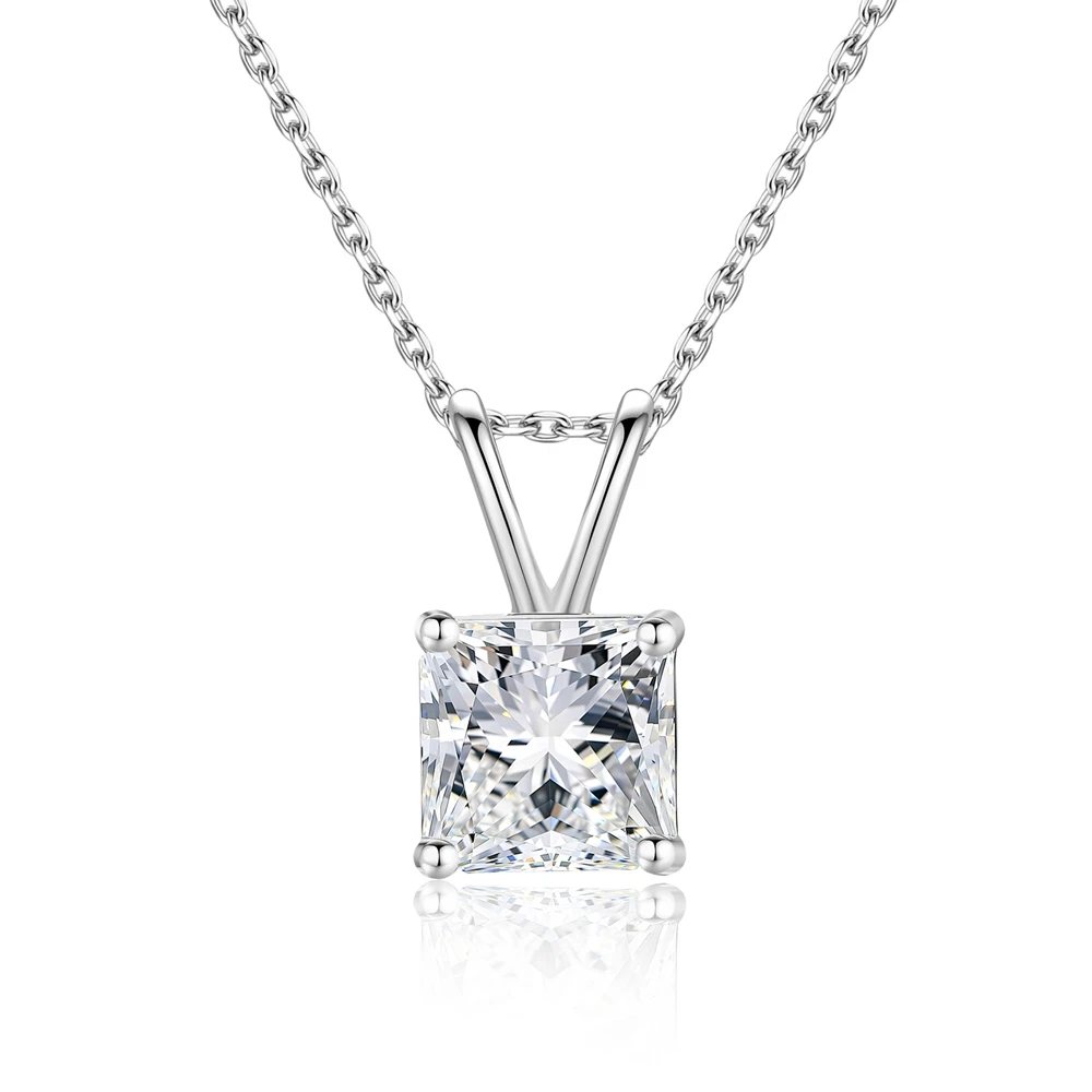 

D Color 1-2CT Moissanite Pendant Necklace S925 Sterling Silver Necklaces for Woman Mother's Day Brthday Party Jewelry Gift
