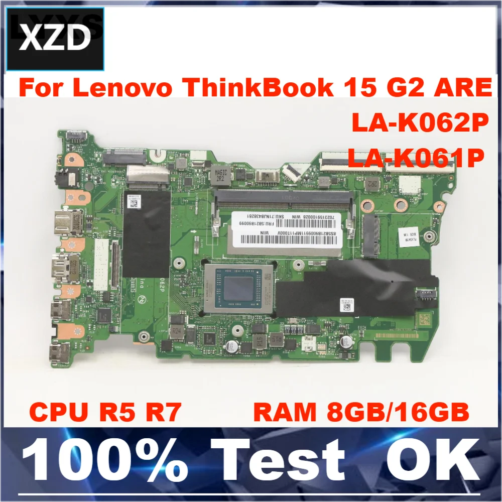 

LA-K061P LA-K062P Mainboard For Lenovo ThinkBook 15 G2 ARE Laptop Motherboard With CPU:R5/R7.RAM 8GB/4GB 100% Working