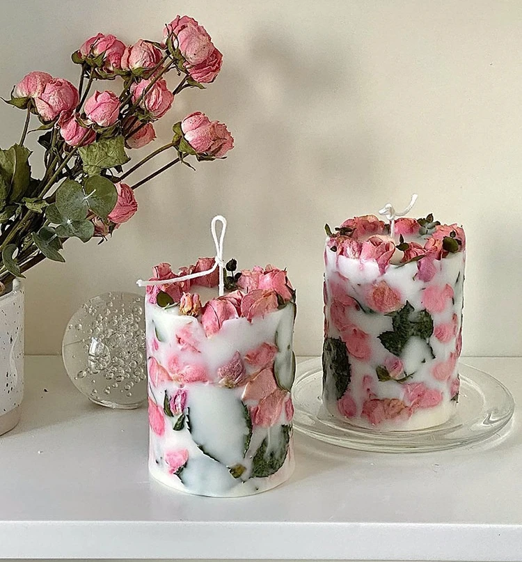 

Handmade Rose Scented Candle Gift Box – Unique Luxury Aromatherapy Candle for Home Indoor, Birthday Gift for Women