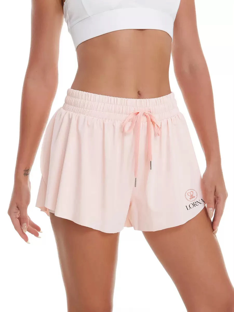 Summer Women's Light-proof Loose Drawstring Sports Culottes Lightweight Breathable Outdoor Fitness Shorts