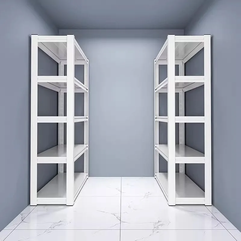 Household steel shelves Multi-layer floor storage racks Balcony Supermarket sundries storage racks