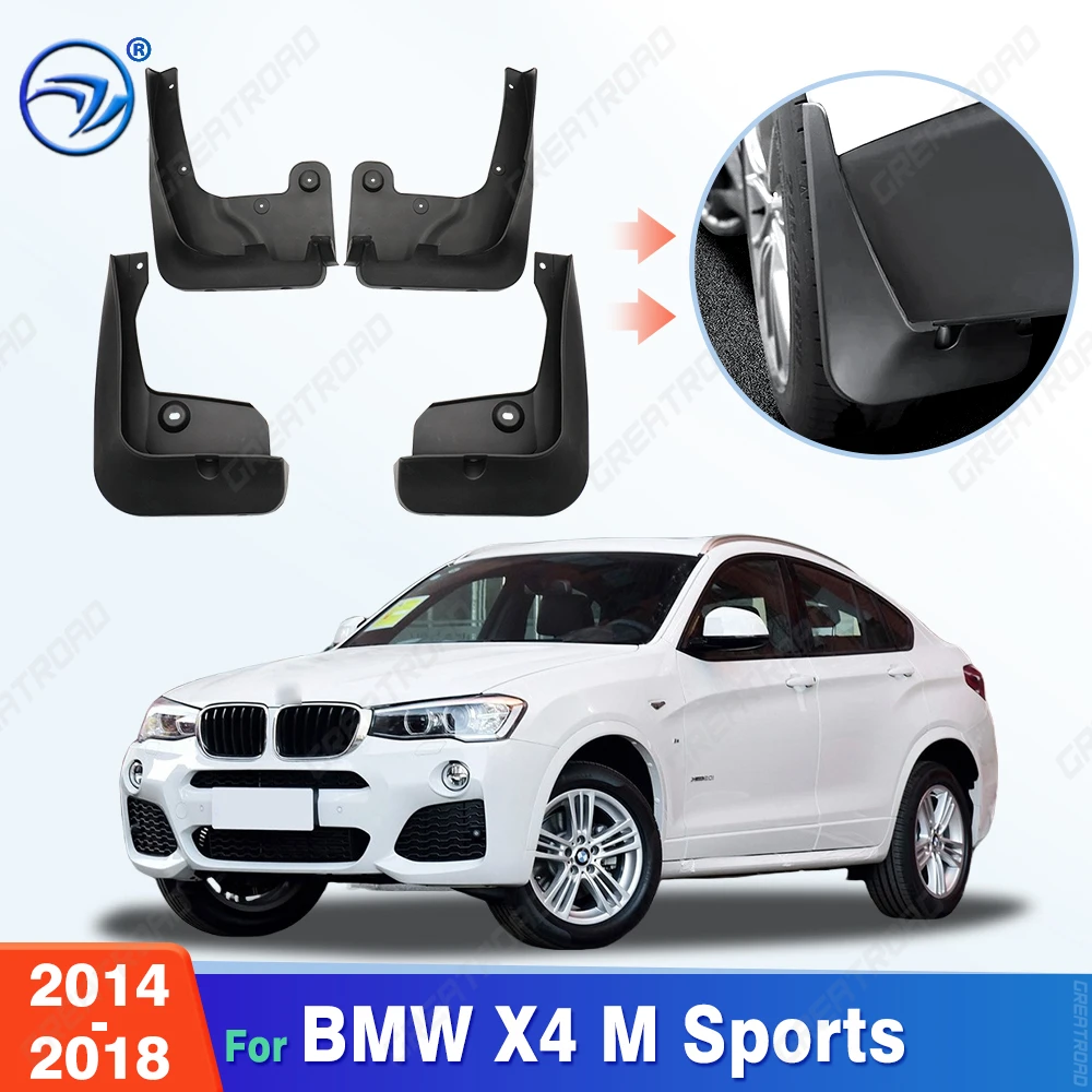 

4Pcs Durable ABS Mud Flaps For BMW X4 M Sports 2014-2018 2015 2016 2017 Splash Guards Mudguards Fender car Accessories