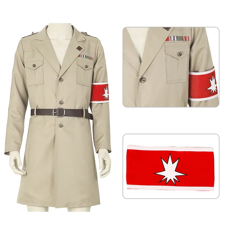 Attack on Titan Shingeki No Kyojin Cospaly Costume Marley Military Officer Scout Regiment Levi Eren Coat Suit For Men Women