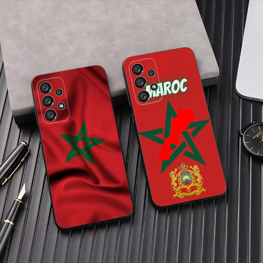 

Morocco Flag Phone Case For Samsung Galaxy A13,A21s,A22,A31,A32,A52,A53,A71,A80,A91 Soft Black Shell