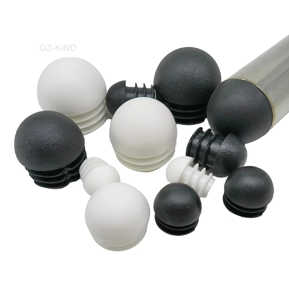 2 pcs black/white dome round plastic caps pipe caps plug 16/20/28/30/35/38/40/42/45/48/50/60/76mm