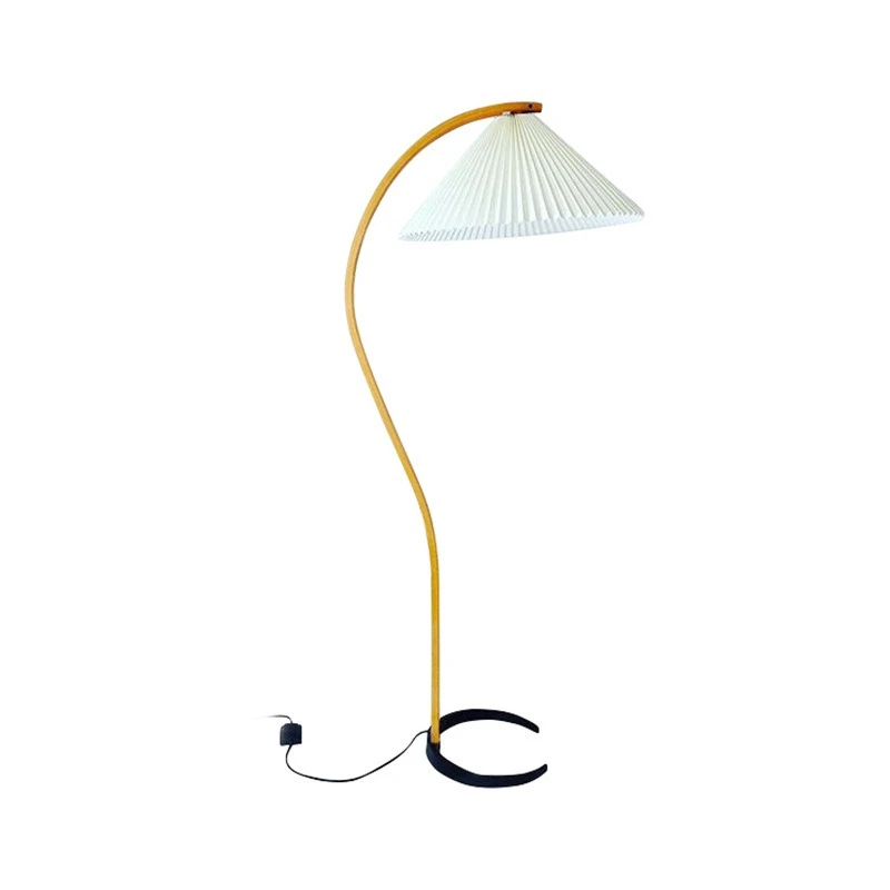Nordic pleated floor lamp, next to the sofa in the living room, lamps, medieval wabi-sabi vertical decorative lamp