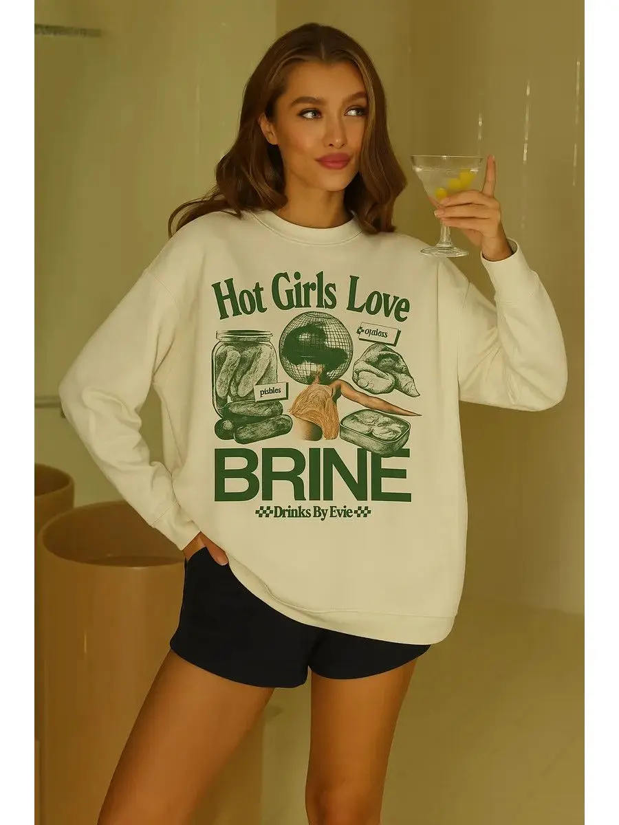 

A Youthful Niche Versatile European Ad American Style 2025 Autumn/winter Printed Loose American Cute and Fun Hoodie for Women