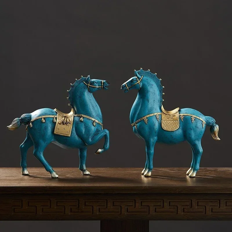 Chinese Style Horse Sculpture Home Decoration Living Room Office Decor Dengshui Statue Housewarming Gift
