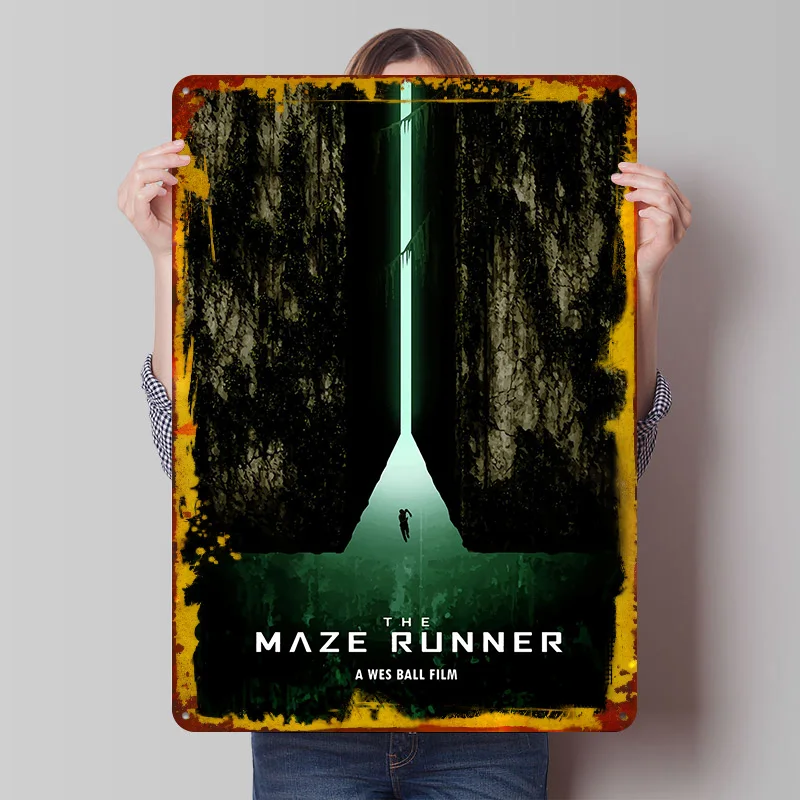 The Maze Runner Tin Poster Customized Retro Wall Art Vintage Metal Signs for Room Modern Home Decoration Luxury Bathroom Decor