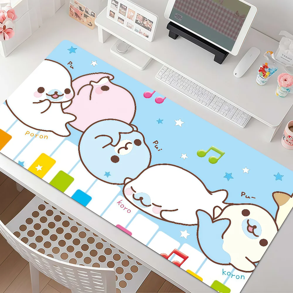 Cute Cartoon M-Mamegoma Mouse Pad Anti Slip Rubber Edge Locked Thickened Laptop Gaming Desk Mat