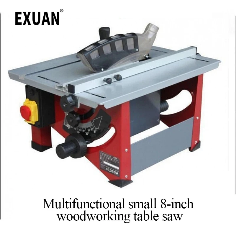 

8 Inch Sliding Table Saw 220V Electric Woodworking Dustproof Cutting Machine Multi-Function Angle Adjustable 210MM Wooden Saw