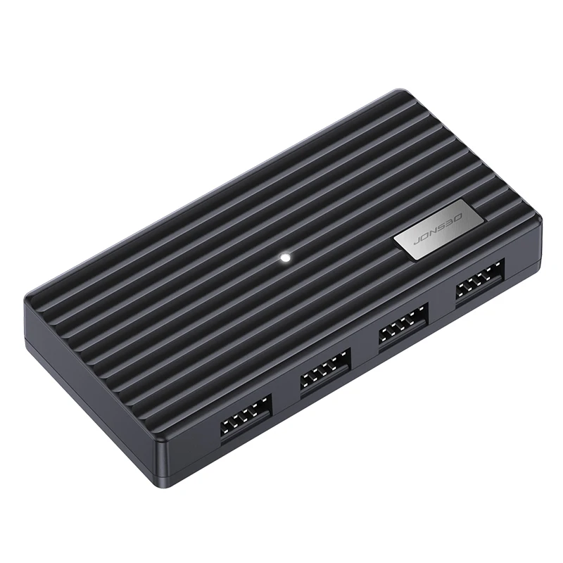 Jonsbo H4 USB HUB 4in1 Computer Motherboard Internal USB2.0 9PIN HUB Expander Splitter SATA Power For PC Case RGB Controller