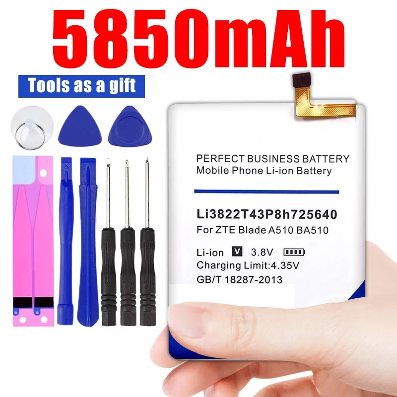 5850mah Li3822t43p8h 725640   Аккумулятор для Zte Blade A510 Ba510