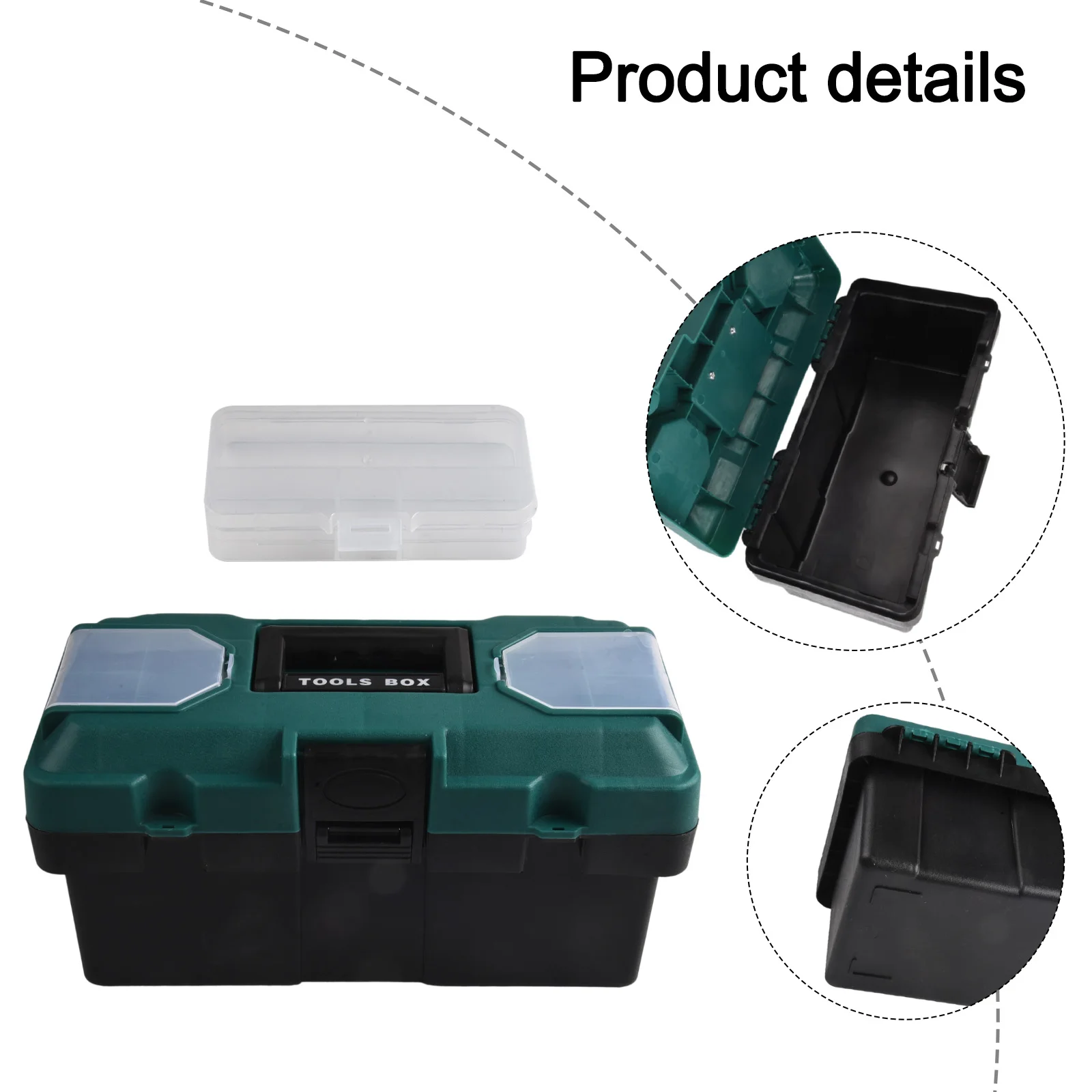 

Comfortable Handle Electrical Repairs Case Brand New Convenient Storage Ergonomic Handle Lightweight Design PP Material