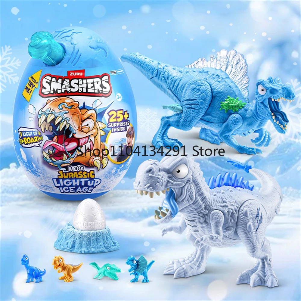 

ZURU Smashers Glacier Dinosaur Escape Boy Соберите игрушку динозавра Сюрприз Unboxing Подарок на день рождения Тираннозавр Рекс Птерозавр