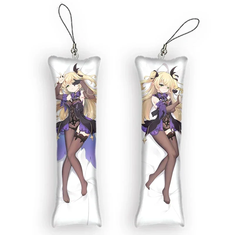 

Genshin Impact Fischl Dakimakura Keychain Mini Anime Full Body Key Chain Phone Pendant Cosplay Anime Keychain